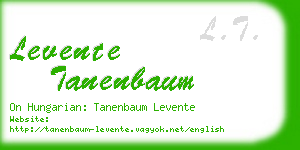 levente tanenbaum business card